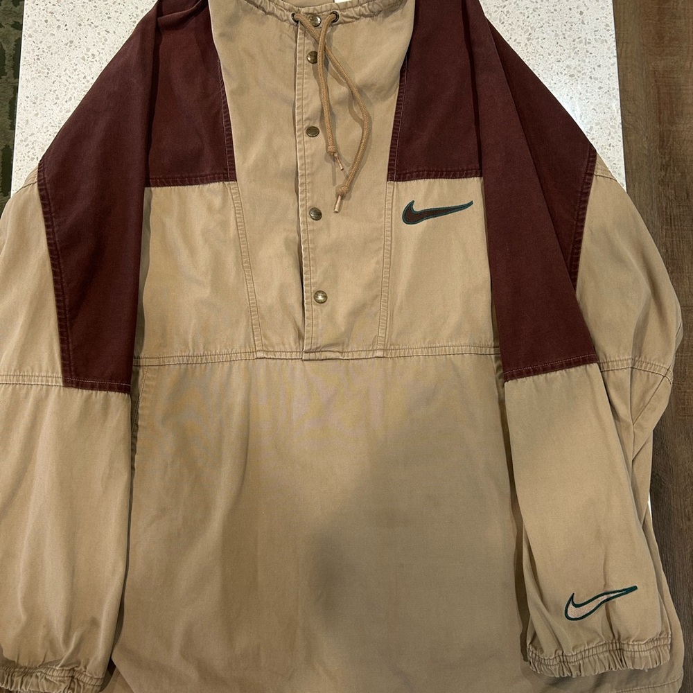 Nike Men's Tan and Brown Windbreaker